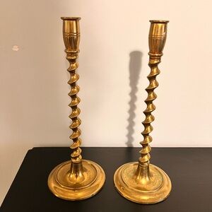 Vintage brass candle sticks